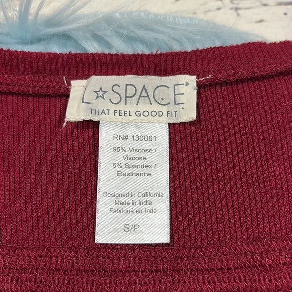 L*Space Robyn Notch Neck T-Shirt Dress in Cabernet Women's - Picture 4 of 8